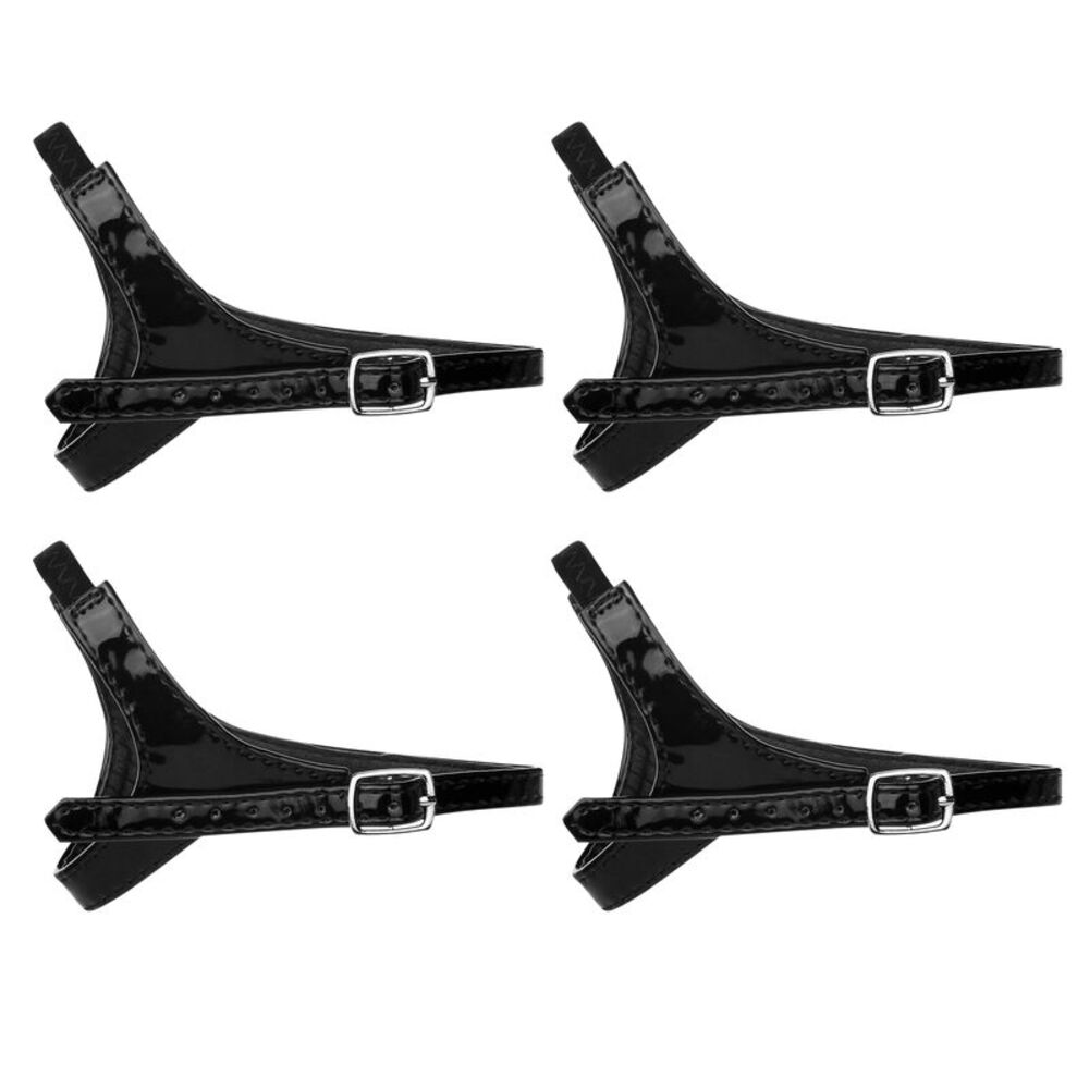Detachable Adjustable Shoe Straps Belts Bands for Loose High Heels Glossy black
